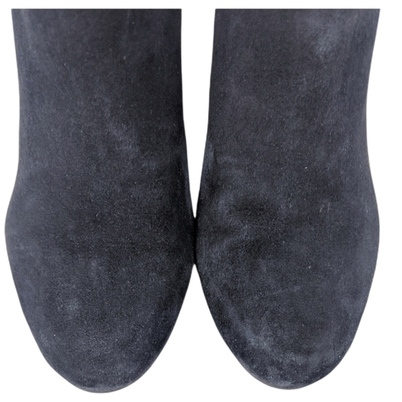 Sam Edelman Shaleigh Leather Ankle Boots 10 Black Booties Block Heel - Picture 8 of 16